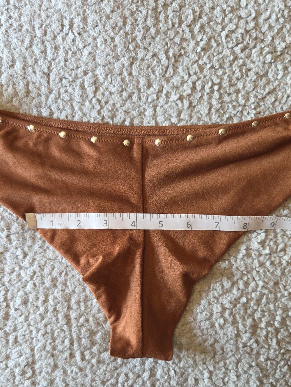 NWT Aerie Happy Cheeks Suede Bikini Bottoms in Horizon - Picture 10 of 14